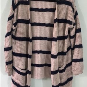 💕 Cream and Blue Knit Cardigan,M/L